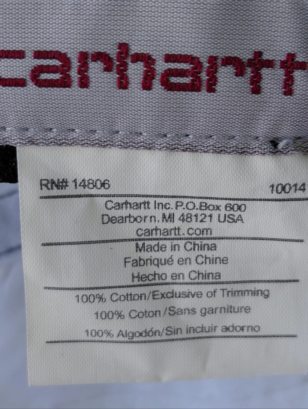 Carhartt Women's Hat Cadet Military Style Cap Gray Cotton Adjustable - EUC